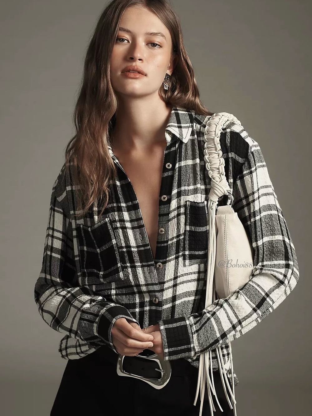 NWT Anthro The Hadley Relaxed Buttondown
Shirt by Pilcro: Plaid Edition